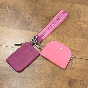 lululemon athletica Pink and Purple Wristlet Set